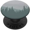 Nature Grips Forest Landscape Minimalist Gray Green Nature PopSockets PopGrip Adesivo
