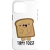 Punny Bone Custodia per iPhone 16 Pro Max Tippy Toast - Gioco di pane divertente