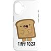 Punny Bone Custodia per iPhone 16 Tippy Toast - Gioco di pane divertente