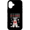 Vintage Christmas Dogs Custodia per iPhone 16 Let It Schnow Miniature Schnauzer Christmas Holiday