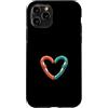 Tiny Passion Co. Custodia per iPhone 11 Pro Moschettone Cuore Carino Minimalista Alpinista
