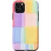 generic Custodia per iPhone 11 Pro Grafica morbida a blocchi di colore pastello