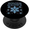 Merry Yule Happy Winter Solstice Holiday Solstizio d'inverno neve felice Yule Yuletide Buon Natale PopSockets PopGrip Adesivo