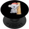 Cute Christmas Australian Animals Koala Santa Hat Christmas Koala Bear Holiday Xmas PopSockets PopGrip Adesivo