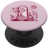 Boho Minimalist Art Graphics Plants and Rosa Boho Botanico su Rosa PopSockets PopGrip Adesivo