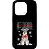 Vintage Christmas Dogs Custodia per iPhone 15 Pro Let It Schnow Miniature Schnauzer Christmas Holiday
