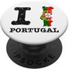 Shape of Home Co I Love (Heart) Portugal Mappa Bandiera Sagoma PopSockets PopGrip Adesivo