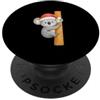 Cute Christmas Australian Animals Koala Santa Hat Christmas Koala Bear Holiday Xmas PopSockets PopGrip Adesivo