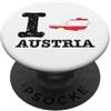 Shape of Home Co I Love (Heart) Austria Mappa Bandiera Sagoma PopSockets PopGrip Adesivo