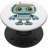 Robots, Space Tech and Robotics Carino Robot, Bambini Robot PopSockets PopGrip Adesivo
