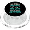 Trad Tattoo Theme Birthday Party Merch f È il mio 25° compleanno Saltiamo la torta Facciamo altri tatuaggi PopSockets PopGrip per MagSafe