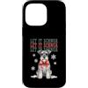 Vintage Christmas Dogs Custodia per iPhone 14 Pro Max Let It Schnow Miniature Schnauzer Christmas Holiday