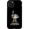 Vintage Engraving Duck Funny Deadpan Far Custodia per iPhone 11 Pro Anatra Stivali di Gomma Impermeabile E Unbothered Divertente Vintage