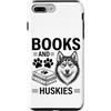 Funny Husky And Book Designs Custodia per iPhone 7 Plus/8 Plus Libri E Huskies Divertente Husky
