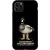 Vintage Engraving Duck Funny Deadpan Far Custodia per iPhone 11 Pro Max Anatra Stivali di Gomma Impermeabile E Unbothered Divertente Vintage