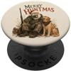 Christmas Season Merry Huntmas Hunter Dog Caccia di Natale PopSockets PopGrip Adesivo