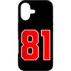 Leggende dello sport Custodia per iPhone 17 Numero della squadra sportiva rossa n. 81