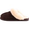 Shepherd Jessica - Pantofole da donna in pelle di pecora con risvolto, Castagna Moro, 38.5 EU