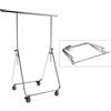 Stender Appendiabiti Pieghevole Estensibile 85/130x70x95/160 in Acciaio Cromato con Ruote