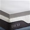 Lucid Materasso topper in memory foam LUCID, 135x190 cm, con carbone di bambù, spessore 7,5 cm