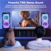 Selius Altoparlante karaoke Bluetooth wireless - Modello T10, con 2 microfoni - Potenza di 25W - Corpo in plastica - Ideale per uso domestico - Set karaoke