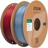 eSUN Filamento PLA 1,75 mm, filamento di Basic PLA 2kg Rosso Fuoco & Grigio | Precisione dimensionale +/- 0,03 mm. Stampa fluida e veloce senza intasamenti. Materiale premium per stampanti 3D FDM.