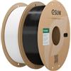 eSUN Filamento PLA 1,75 mm, filamento di Basic PLA 2kg Bianco Freddo & Nero | Precisione dimensionale +/- 0,03 mm. Stampa fluida e veloce senza intasamenti. Materiale premium per stampanti 3D FDM.