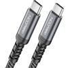 deleyCON 1,2m Cavo USB-C 40 Gbps 240W USB 4.0 Cavo di Ricarica e Dati, DP Alt Mode, 8K@60Hz per Notebook, MacBook, Monitor, SSD, iPad, iPhone 17 16 Air Max Pro, Galaxy S25 ecc.