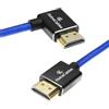 Alvin's Cables Cavo a spirale intrecciato 8K HDMI 2.1 ad alta velocità 8K a 60Hz 4K a 120Hz per Atomos Ninja, per Feelworld, Sony FS5 FS7 FX9, BMPCC, per Canon C300 C500, Blu ad angolo retto