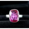 14.10 CT Naturale Rosa Malaya Granato Certificato Cuscino Gemma Raro Design Ring