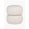 House Nordic Pouf imbottito in bouclé Milford - Bianco
