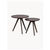 Rowico Home Set di 2 tavolini in legno Yumi - Marrone