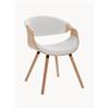 Tomasucci Sedia con braccioli in similpelle effetto legno Visby 2 - Legno chiaro