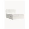 Maison De Rêve Letto boxspring fatto a mano con contenitore Skyfall, H2 - Bianco