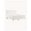 Maison De Rêve Letto boxspring in velluto fatto a mano con contenitore Aggaz, H2 - Bianco
