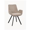 Rowico Home Set di 2 sedie da pranzo girevoli imbottite Norwell - Nero, Beige