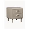 WOOOD Comodino con cassetti Rune - Grigio