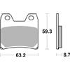 Brembo Pastiglie freno in ceram.organ. carbonio ORGANICA ABE, 07YA4007