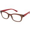 Válle Reading 26404 C2 | Occhiali da Vista Graduati | Prova Online | Plastica | Quadrati | Marrone, Trasparente | Adrialenti