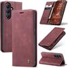 Azororo Cover per Samsung Galaxy S26 Plus 5G, Premium PU Pelle Custodia, Magnetica Carta Fessura Portafoglio Case, Flip Cavalletto Custodia per Samsung Galaxy S26 Plus - Vino Rosso