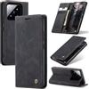 Azororo Cover per Xiaomi 14 5G, Premium PU Pelle Custodia, Magnetica Carta Fessura Portafoglio Case, Flip Cavalletto Custodia per Xiaomi 14 - Nero