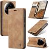 Azororo Cover per Xiaomi 14 Ultra 5G, Premium PU Pelle Custodia, Magnetica Carta Fessura Portafoglio Case, Flip Cavalletto Custodia per Xiaomi 14 Ultra - Marrone