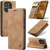 Azororo Cover per Redmi Note 13 Pro 4G, Premium PU Pelle Custodia, Magnetica Carta Fessura Portafoglio Case, Flip Cavalletto Custodia per Redmi Note 13 Pro 4G - Marrone