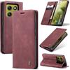 Azororo Cover per Motorola Moto G86 5G, Premium PU Pelle Custodia, Magnetica Carta Fessura Portafoglio Case, Flip Cavalletto Custodia per Motorola G86 - Vino Rosso