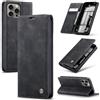 Azororo Cover per iPhone 13 ProMax 5G, Premium PU Pelle Custodia, Magnetica Carta Fessura Portafoglio Case, Flip Cavalletto Custodia per iPhone 13 ProMax - Nero