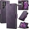 Azororo Cover per Samsung Galaxy S22 Ultra 5G, Premium PU Pelle Custodia, Magnetica Carta Fessura Portafoglio Case, Flip Cavalletto Custodia per Samsung Galaxy S22 Ultra - Viola