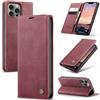 Azororo Cover per iPhone 13 ProMax 5G, Premium PU Pelle Custodia, Magnetica Carta Fessura Portafoglio Case, Flip Cavalletto Custodia per iPhone 13 ProMax - Vino Rosso