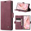 Azororo Cover per Samsung Galaxy S23 Ultra 5G, Premium PU Pelle Custodia, Magnetica Carta Fessura Portafoglio Case, Flip Cavalletto Custodia per Samsung Galaxy S23 Ultra- Vino Rosso