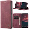 Azororo Cover per Samsung Galaxy A54 5G, Premium PU Pelle Custodia, Magnetica Carta Fessura Portafoglio Case, Flip Cavalletto Custodia per Samsung Galaxy A54- Vino Rosso