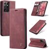 Azororo Cover per Samsung Galaxy S21 Ultra 5G, Premium PU Pelle Custodia, Magnetica Carta Fessura Portafoglio Case, Flip Cavalletto Custodia per Samsung Galaxy S21 Ultra - Vino Rosso